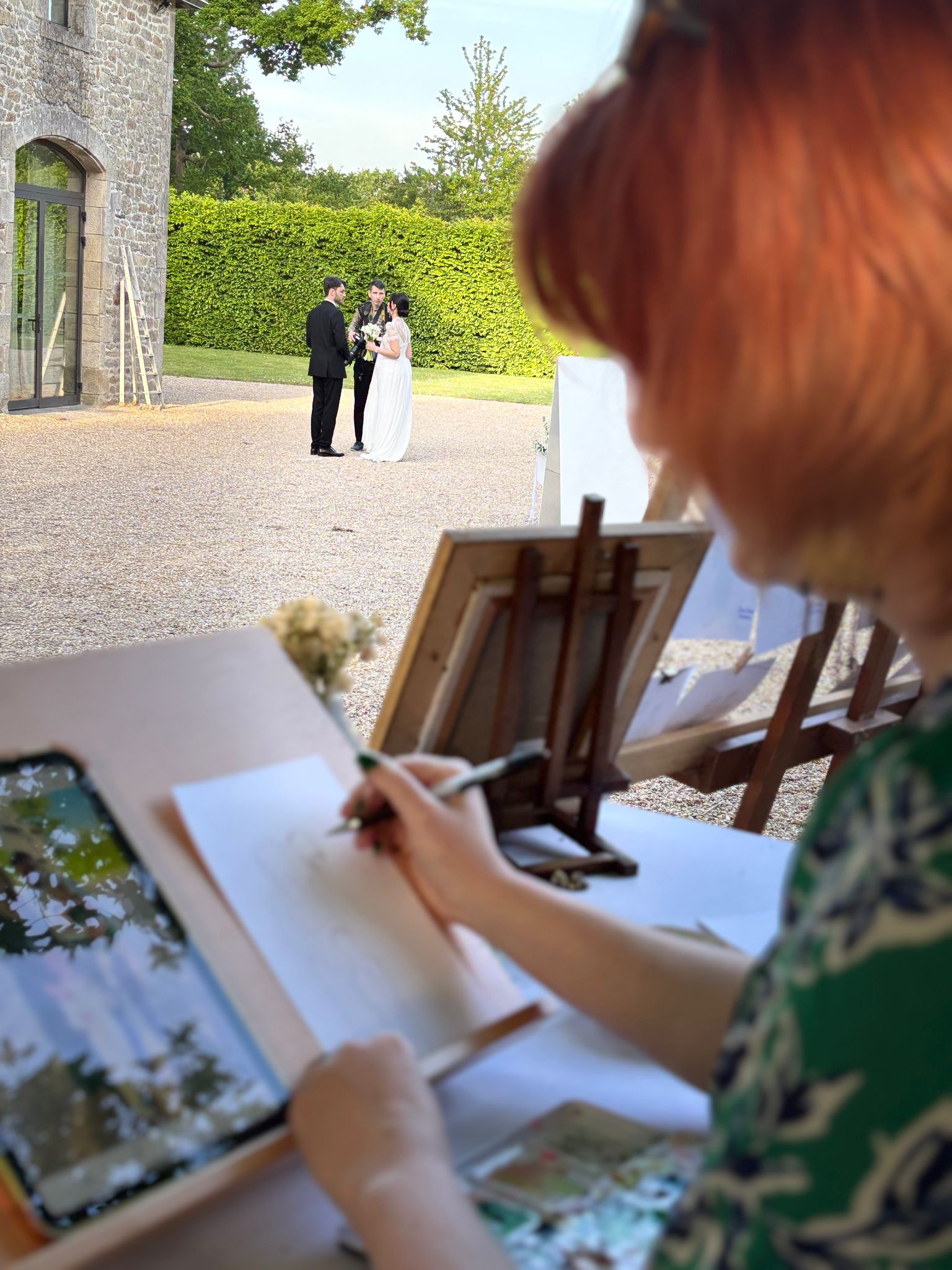 Artiste en action à un mariage